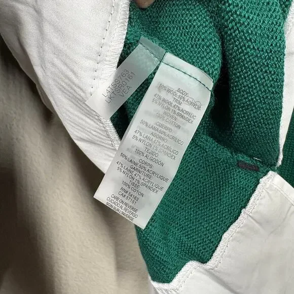 Karl Lagerfeld Medium Layered Look Sweater Veridian Green Long Sleeves - Picture 9 of 10